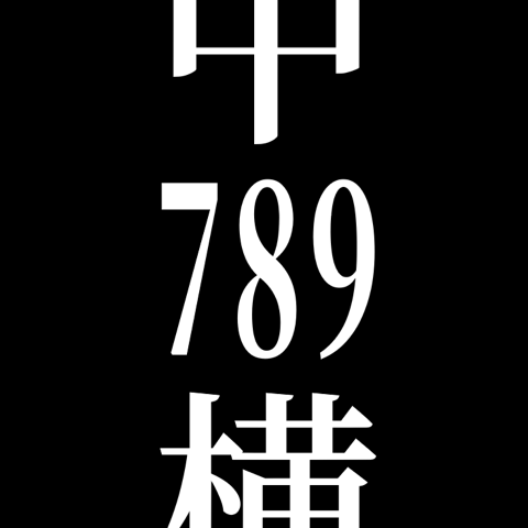 縦中横数字フォント